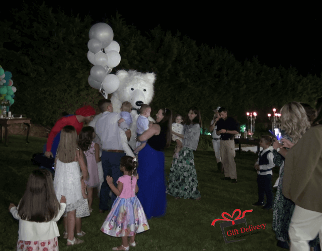 White Bear for Children's Kids Parties in Athens. Order a greeting from a polar bear in Athens. Polar bear for birthday. polar bear in Athens. Order a Polar Bear for children's kids parties. Animator White Polar Bear for a Children's kids Party in Athens. Mascotte White Polar Bear at a kids children's party. Gift Delivery.